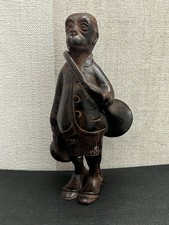 Ancienne Très Fine Petite Statue Miniature De chien trompette En Bronze