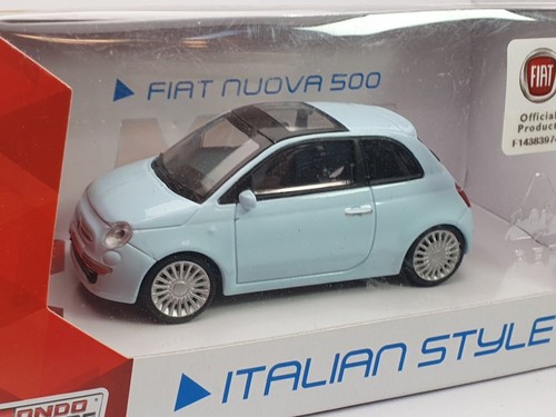 Fiat 500 mondomotors bleu - fiat,