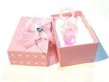 Objet de collection bébé  baptême tétine sucette cristal rose 