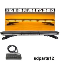 Rampe Lumineuse Gyrophare Flash LED Orange 12V 24V 126W R65 + Module Commande