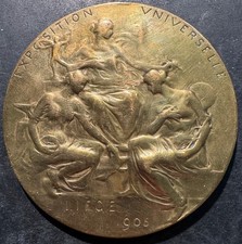 Médaille Bronze " BELGIQUE : Exposition Universelle LIEGE 1905 " DUBOIS