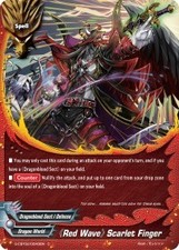 Buddyfight card S-CBT02/0043EN 《Red Wave》 Scarlet Finger C  Spell S-CBT02/0043EN