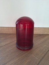 ANCIEN VERRE ROUGE DE LAMPE DE