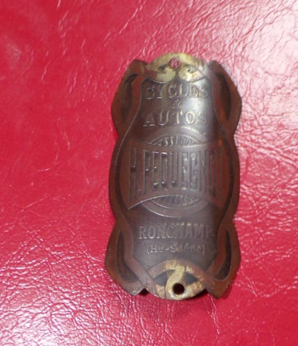 Rare plaque vélo ancienne - rare,
