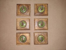 Lot 6 Crochets Patère Bois Laiton et faience - Décoration - Neufs