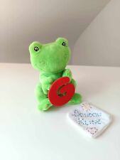 Peluche/Doudou Petite Grenouille Gladys Verte Lettre G Rouge Alphabet - Hachette