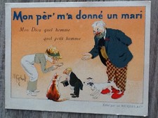 CHROMO SIGNE GERBAULT RICQLES & CIE CHANSON MON PER' M'A DONNE UN MARI - 66465