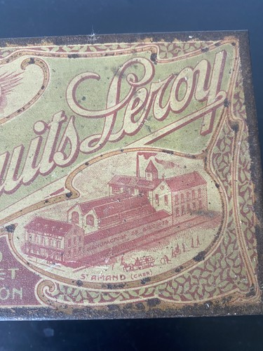 Ancienne boite métal biscuits - boite,