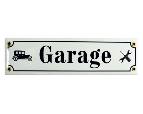 Plaque émaillée garage - plaque,