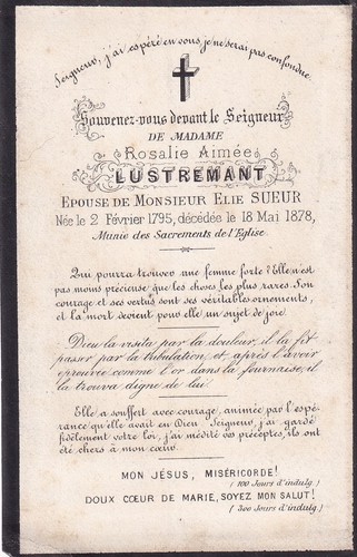 Carte avis décès ancienne - avis,