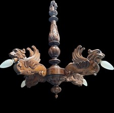 Lustre vintage en bois