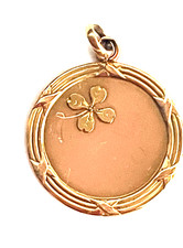 Pendentif médaille rose - pendentif,