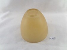 petite tulipe abat jour en verre satiné ocre marbré trou de 25 mm  (CG59)