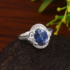 Bague Saphir Bleu AAA en