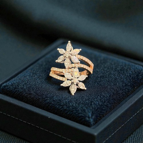 Bague fiançailles florales - bague,