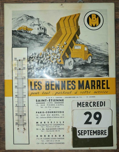 Calendrier bennes marrel - bennes,