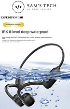 Casque Conduction Osseuse Bluetooth 5.3 Étanche IP68 avec MP3 32 Go Intégré