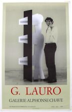 Affiche exposition Georges Lauro 1988 galerie Alphonse Chave Vence 46x73cm totem