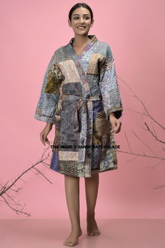 Veste kimono kantha soie - kimono, en