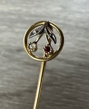 Epingle à cravate ancienne ART NOUVEAU  - plaque or