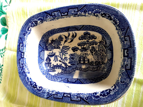 Plat ancien faïence anglaise