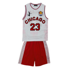 Ensemble Basket-ball enfant maillot et short Chicago 23 blanc