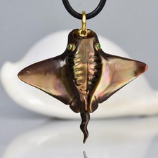Pendentif Raie Manta En Pierre