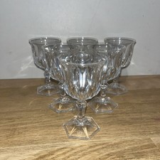 6 Verres À Pied Hexagonal En Cristal Verres À Liqueur Table De Fête Cérémonie