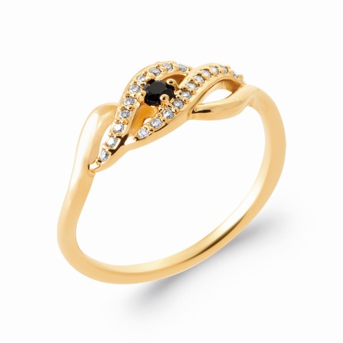 Bague avec anneaux entrelacés