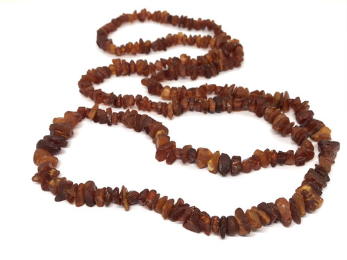 Ancien collier ambre long - collier,