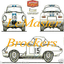 JAGUAR Type E Lightweight Speedster Poster voiture rally auto vintage 