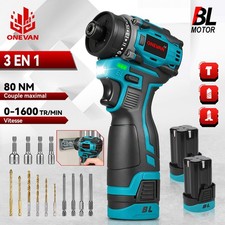 Perceuse Visseuse Devisseuse Sans fil Tournevis électrique Avec 0/1/2 Batterie