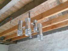 Vintage 1970s Designer ceiling light lamp Chrome 5 arm up and down lighter