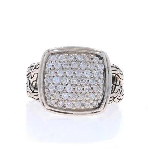 Bague diamant pave tissée - pave,