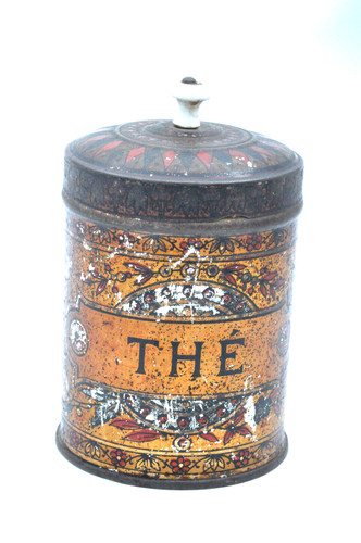 Ancienne boite thé décor - ancienne, à