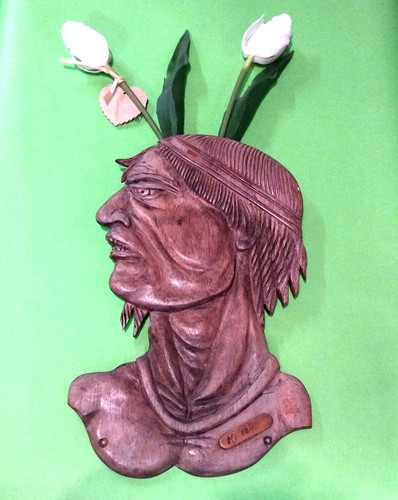 Ancien vintage buste bois - buste,