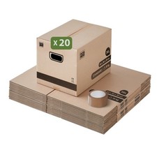 Pack and Move - Lot 20 cartons déménagement stockage livres - 40 x 30 x 30 cm - 