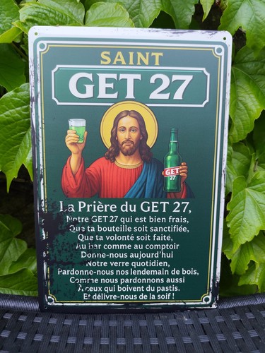 Plaque métal prière - plaque, du