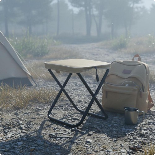 Tabouret pliant rembourré