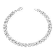 Bracelet Montre Bracelet Chaîne Argent Sterling 925 Poinçonnée Tout Neuf Emballé