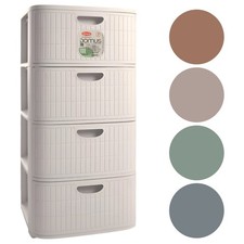 Stefanplast Commode Domus Meuble 4 Tiroirs Plastique Moderne Fabriqué En Italie