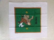 Hergé Tintin Taie Oreiller Coussin Tissu Vintage Moulinsart 1996 Pillow Cover