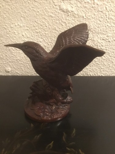 Bronze statue king fisher - bronze,