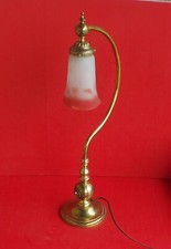 lampe art deco en bronze avec sa tulipe Noverdy