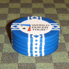 WPT Lot 5 jetons World Poker Tour bleu