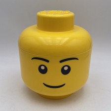 Lego tête bonhomme boite de rangement originale 16 x 18 cm