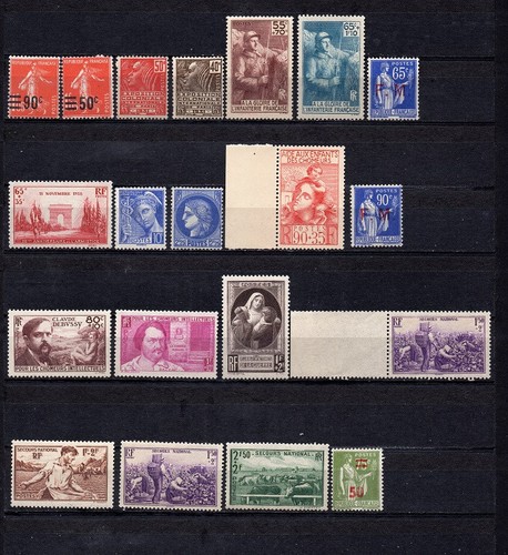 Lot timbres neufs france - de, 20