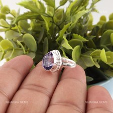 Poire Iolite Pierre Art Déco