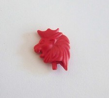 PLAYMOBIL (L8149) MOYEN-AGE - Crête Rouge Tête de Lion Casque 4865 4871 4874