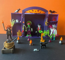 PLAYMOBIL - HALLOWEEN - COFFRET LABORATOIRE VAMPIRE SAVANT ET MUTANT - CHAT NOIR